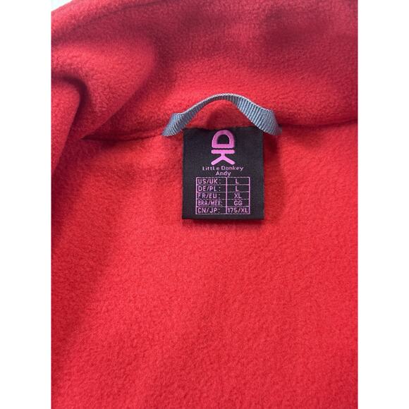 Little Donkey Andy Women’s Fleece Jacket L Red Full Zip Warm Outdoor Hiking - Picture 5 of 9